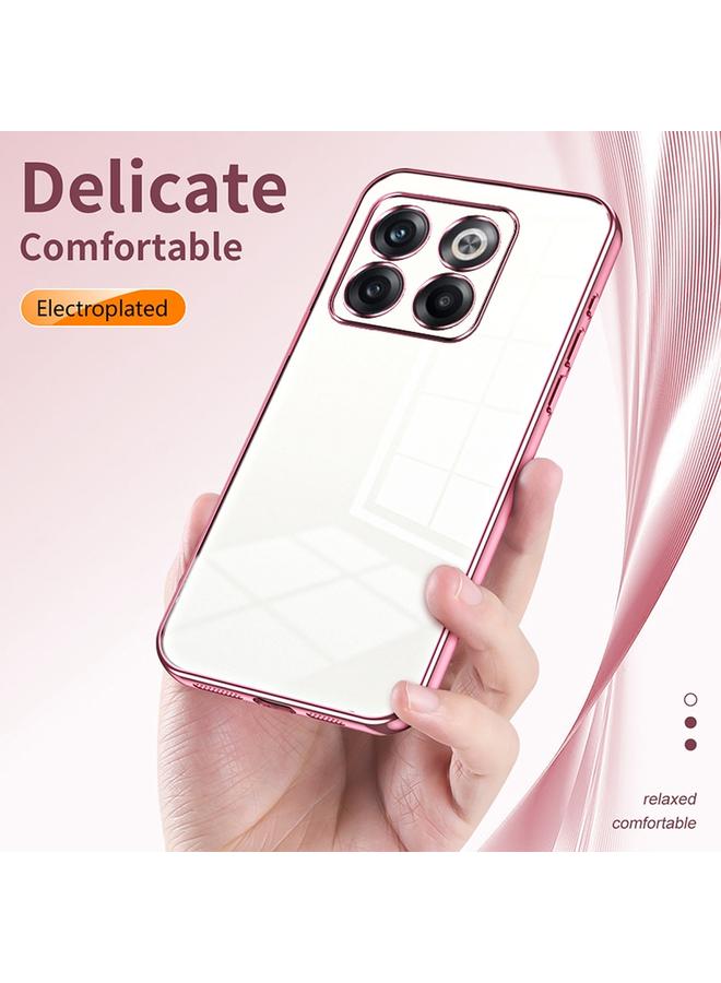 S-TOP Case For OnePlus 10T / Ace Pro Transparent Plating Fine Hole Phone Case - Image 5