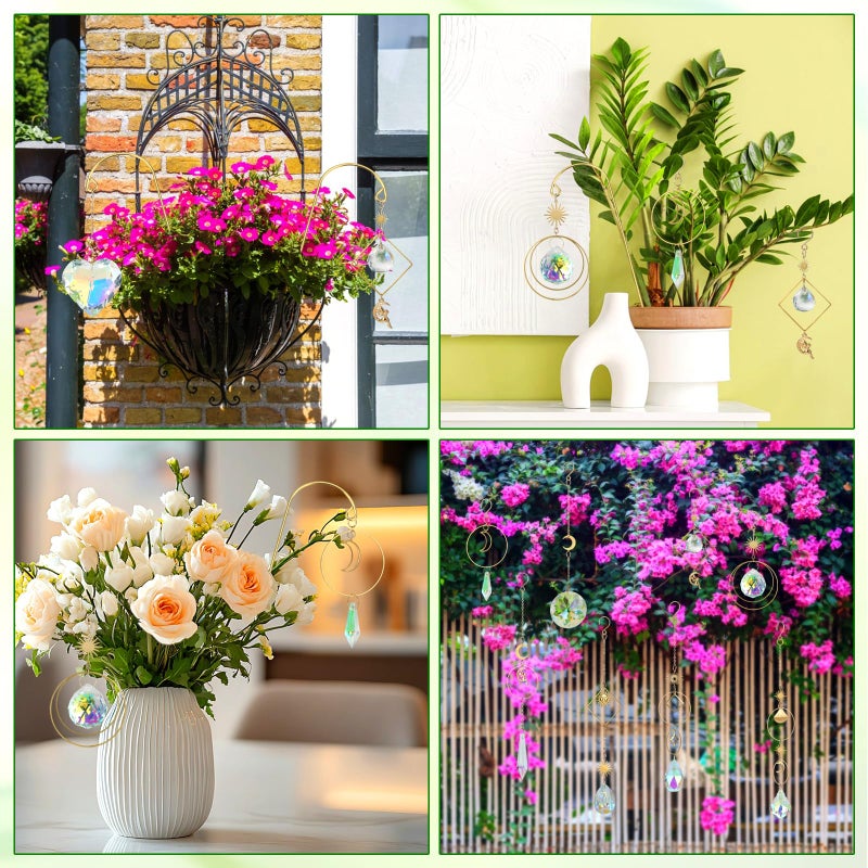 HYBEADS DIY Sun Catcher Kits for Adults, 260 pcs Crystal Suncatchers Making Suppliers for Garden Plant Windows Hanging Art and Crafts for Women Valentines Mother's Day Birthday Gifts Home Decor - Image 5