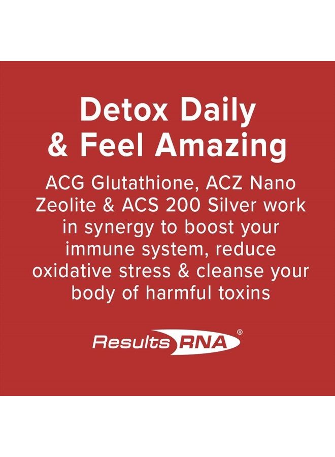 Results RNA –Ultimate Body Detox Extra Strength System – ACS 200 Silver/ACZ Zeolite/ACG Glutathione Detoxify, Boost Immunity & Reduce Oxidative Stress  - Image 2