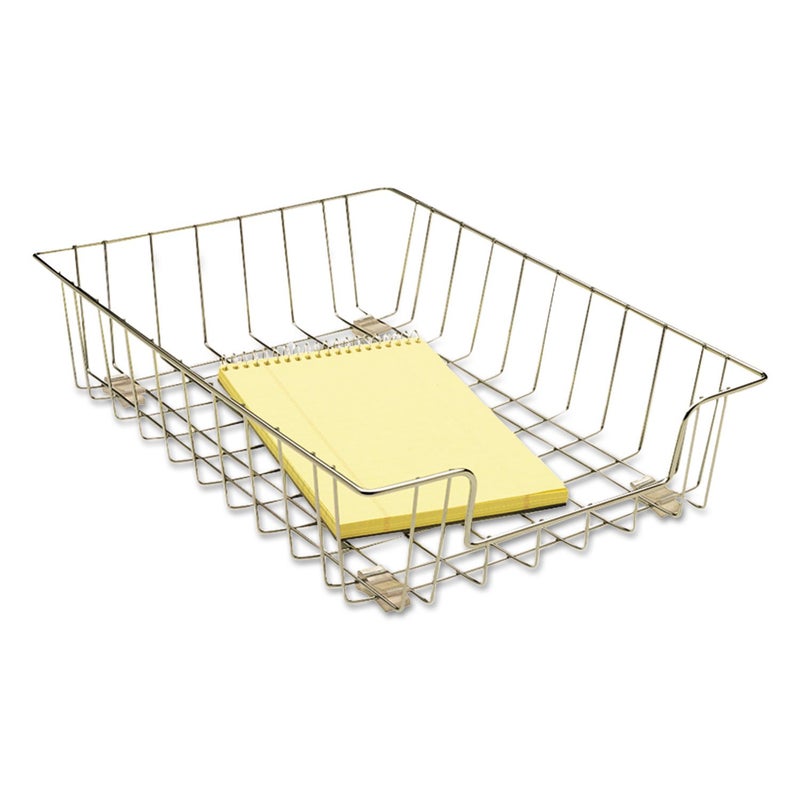 Fellowes Workstation 3" Letter Desk Tray Organizer, Wire, Silver (60012) - Image 1