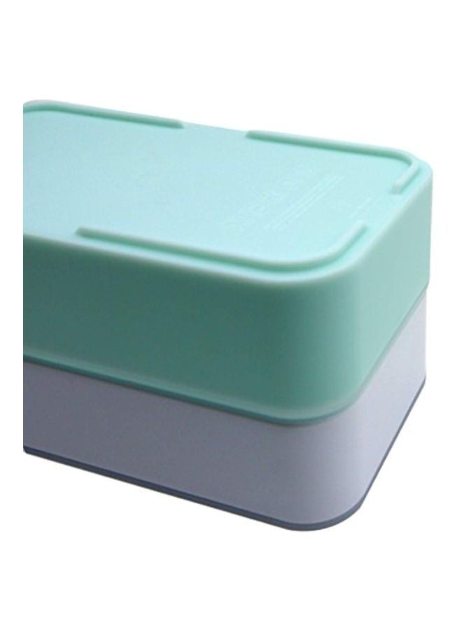 2-Tier Lunch Box Blue/White 7.3x4.1x3. 9inch - Image 5