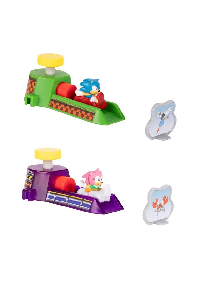 Sonic The Hedgehog سيارات ألعاب الأطفال سونيك القنفذ - مجموعة سيارات سباق 2، تشمل سونيك وأيمي - Image 1