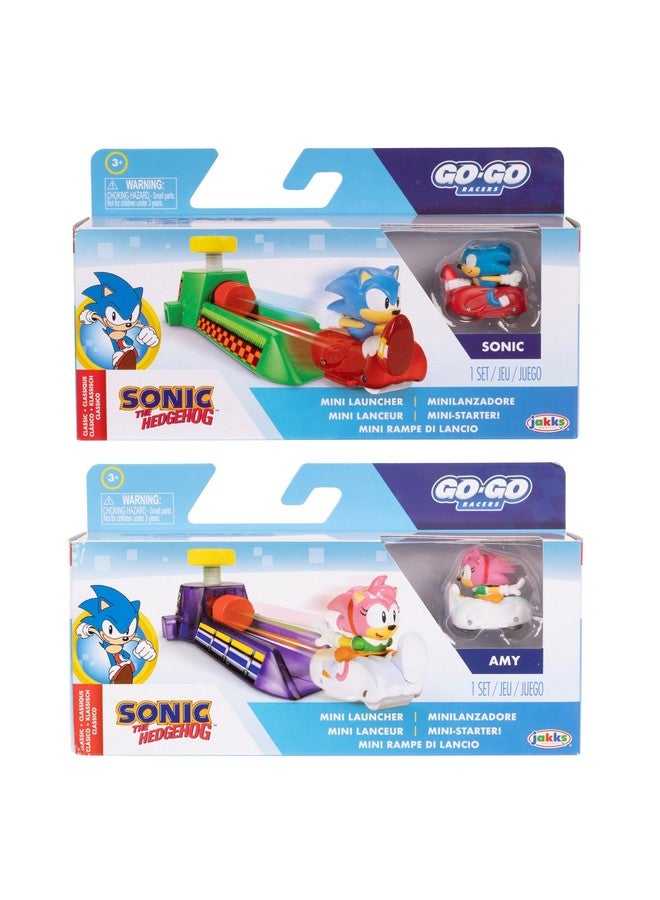 Sonic The Hedgehog سيارات ألعاب الأطفال سونيك القنفذ - مجموعة سيارات سباق 2، تشمل سونيك وأيمي - Image 4