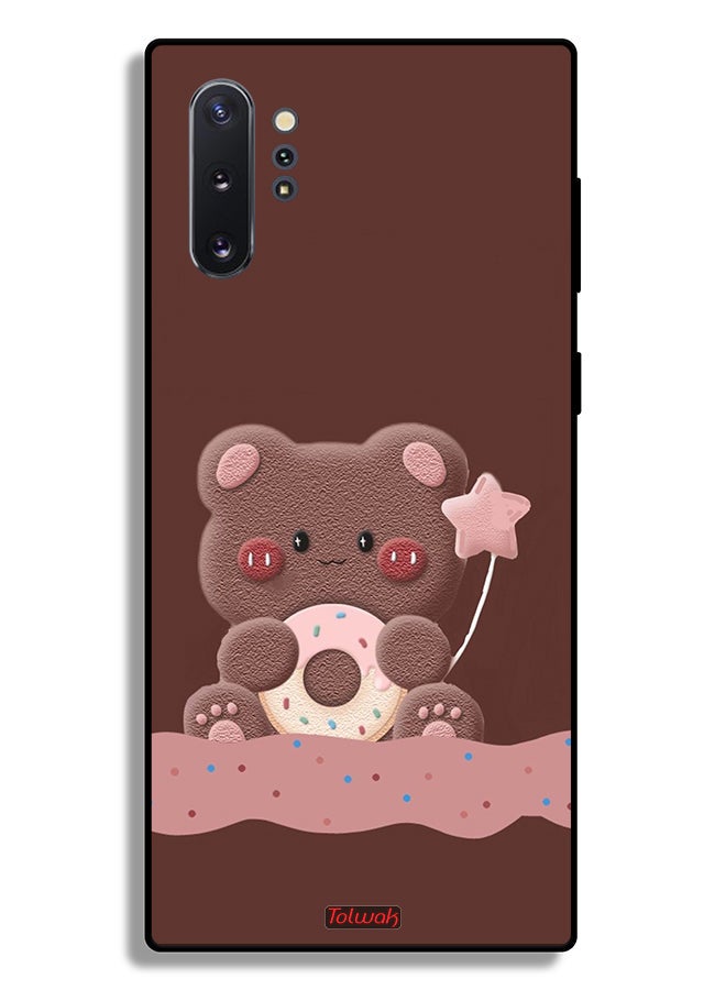 Tolwak Samsung Galaxy Note 10 Plus 4G Protective Case Cover Donut Bear - Image 2