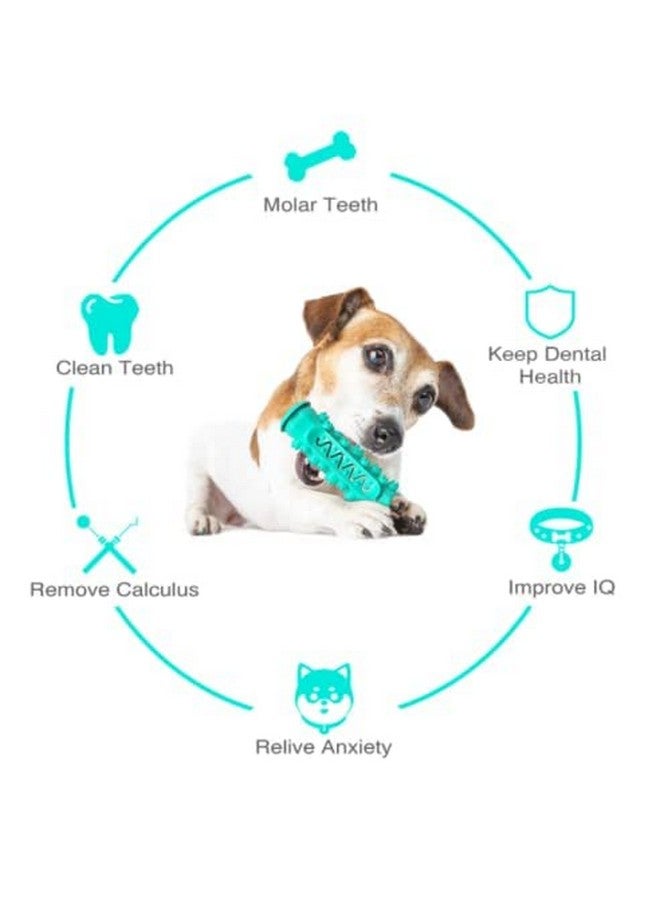 Dog Oral Toothbrush Rubber Bone Chew Treat Dispenser Toy Ideal For Teeth Cleaning And Playing Aggressive Chewers Dogs And Puppies (Multicolor) - Image 3