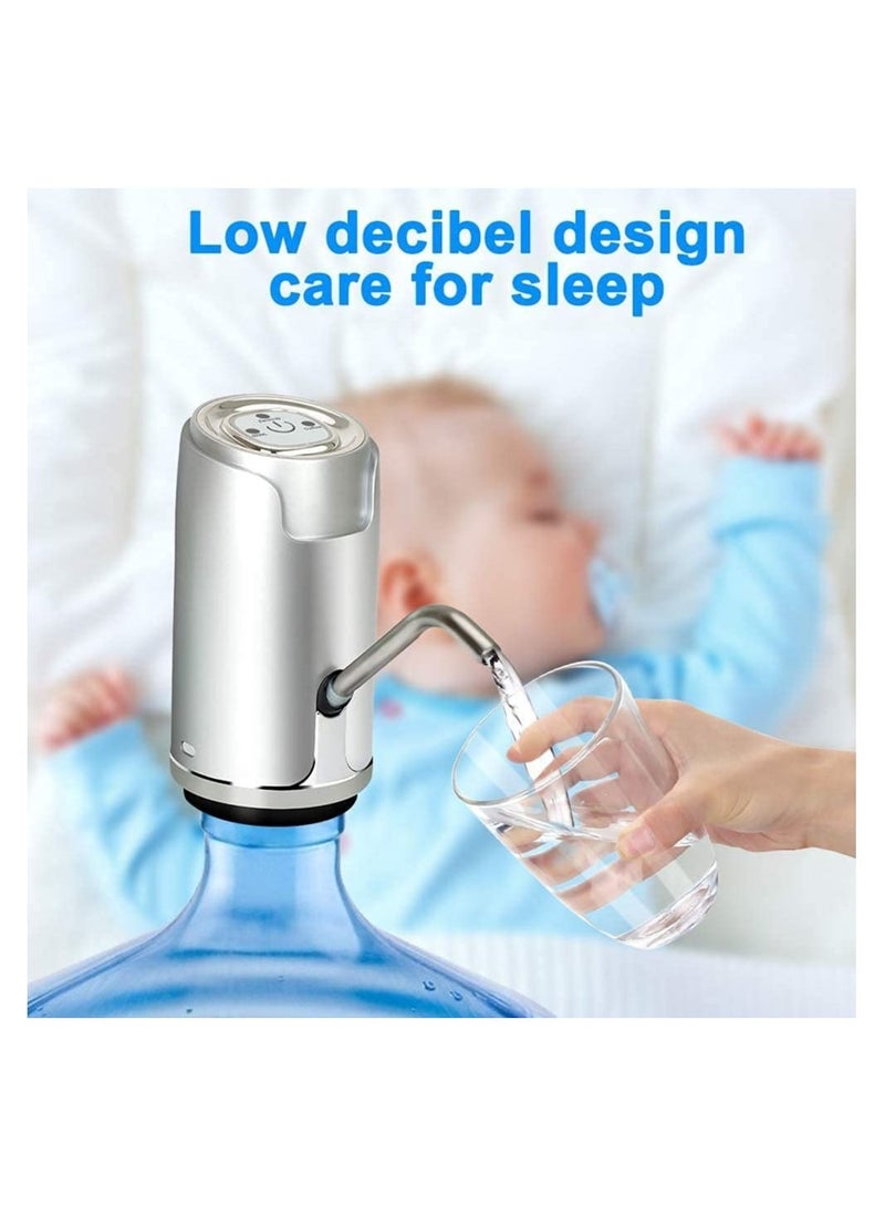Gonice Water Pump Dispenser with Stainless Pipe | Rechargable Electric Gallon Bottle Drinking Button Switch | Easy to Carry | Perfect for Home and Outdoor - Image 3