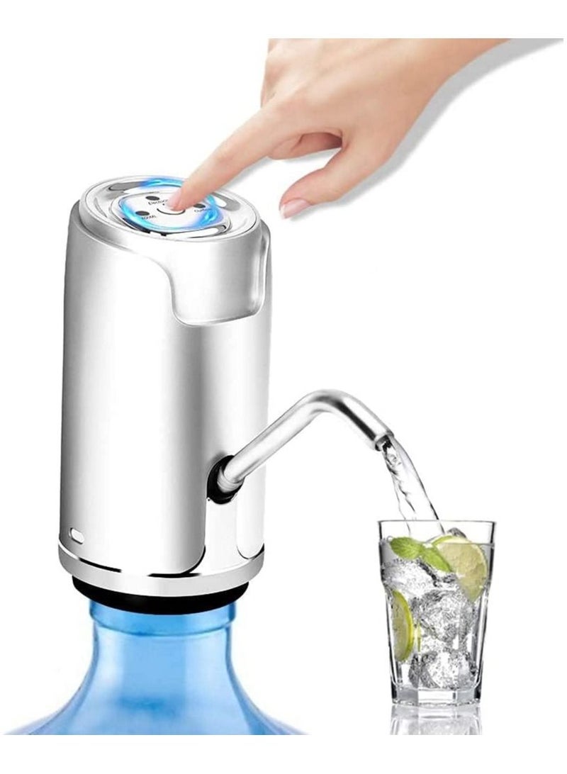 Gonice Water Pump Dispenser with Stainless Pipe | Rechargable Electric Gallon Bottle Drinking Button Switch | Easy to Carry | Perfect for Home and Outdoor - Image 1