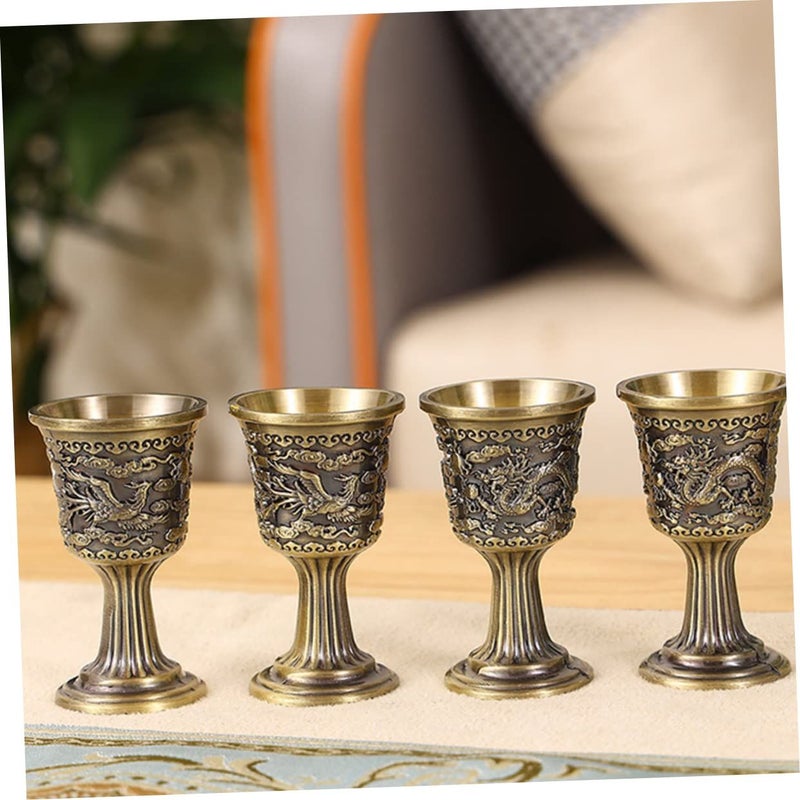 Vintage Chinese Style High Foot Wine Goblet for Whiskey Vodka Cocktails Party - Image 5