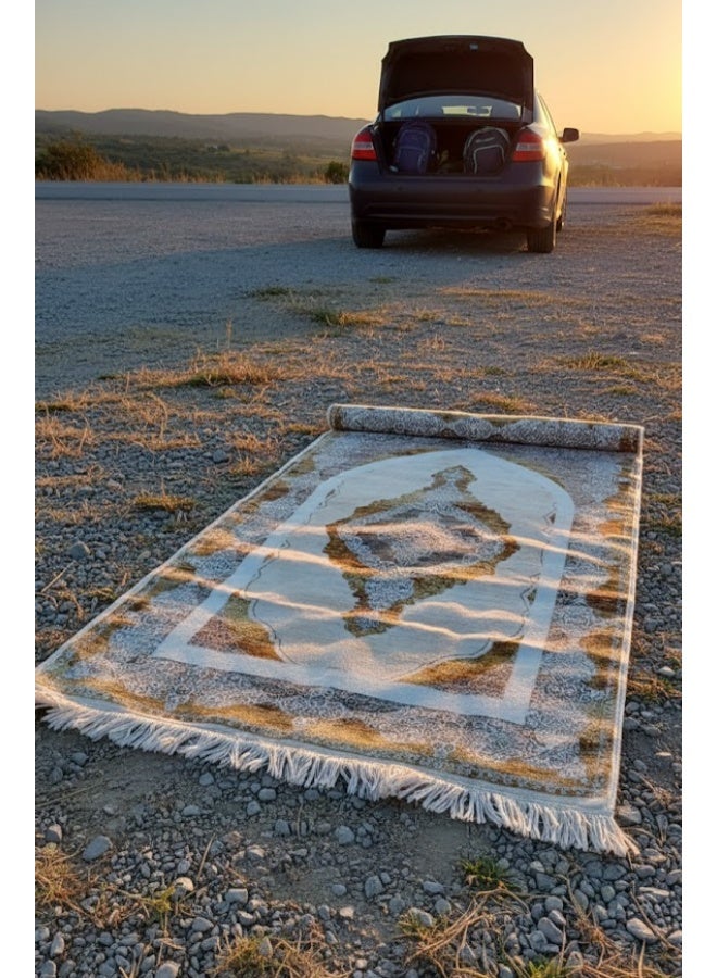 SUNDUS Prayer Mat Premium A luxurious prayer mat that provides comfort with a medical memory foam filling that supports the knees and relieves pressure during prostration. - Image 5