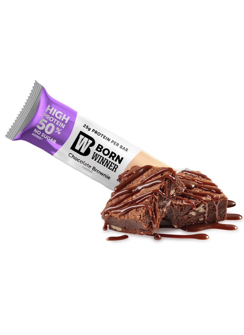 BORN WINNER Slim Protein Bar - Chocolate Brownie - (12 pack)  - Image 3
