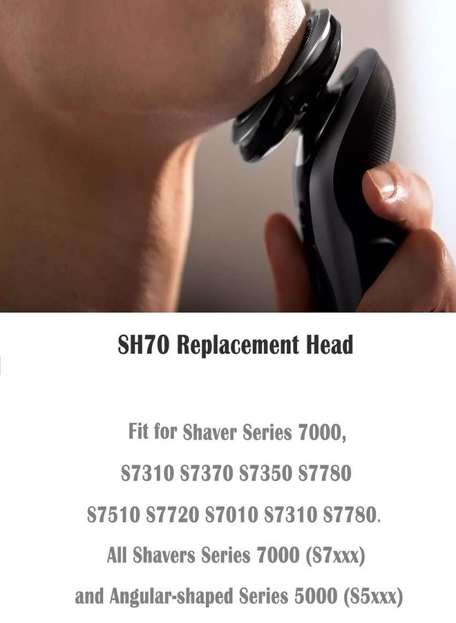 Suleto SH70 Replacement Heads Blades Fit for Shavers Series 7000, Razor Heads Fit for Series 7000 Shaver 7500 7530 S7370 S7371 S7720, 9-Pack SH70 Replacement Blades Upgrade Head - Image 2