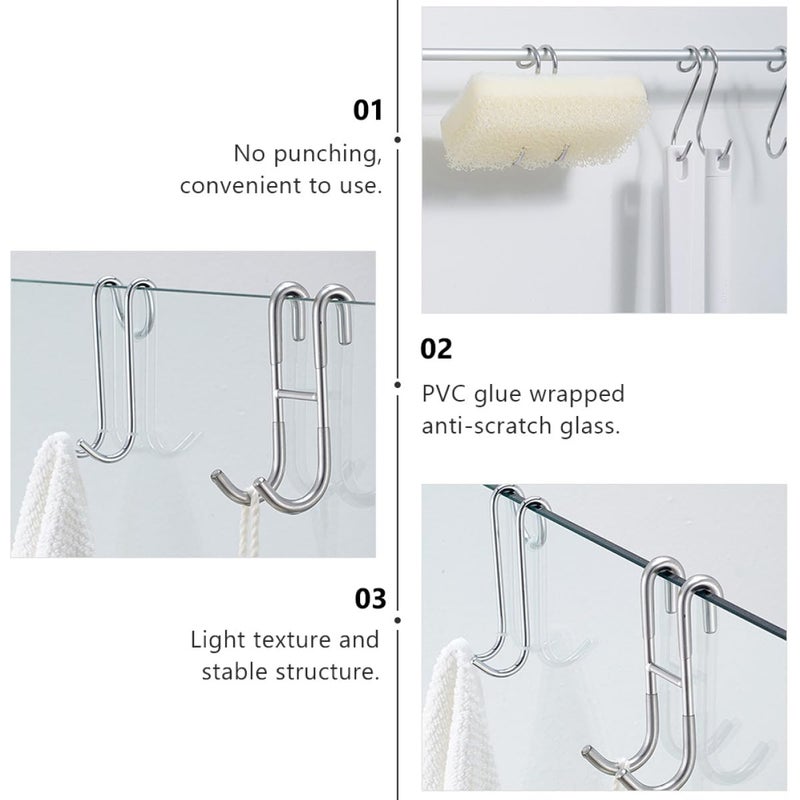Stainless Steel Double Robe Hook Punch Free Bathroom Towel Hanger Matte Finish Door Back Clothes Hook - Image 4