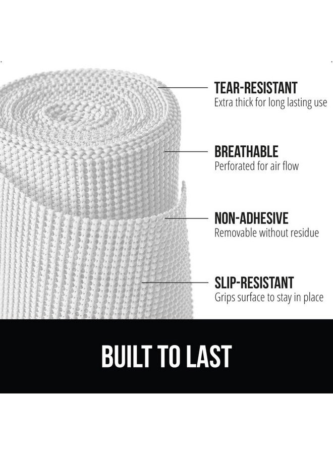 GORILLA GRIP powerGRIP Drawer Shelf and Cabinet Liner, Thick Strong Hold, Non-Adhesive Liners Protect Kitchen Cabinets and Cupboard, Bathroom Drawers, Easy Install, Breathable Mat, 20" x20' Snow White - Image 2