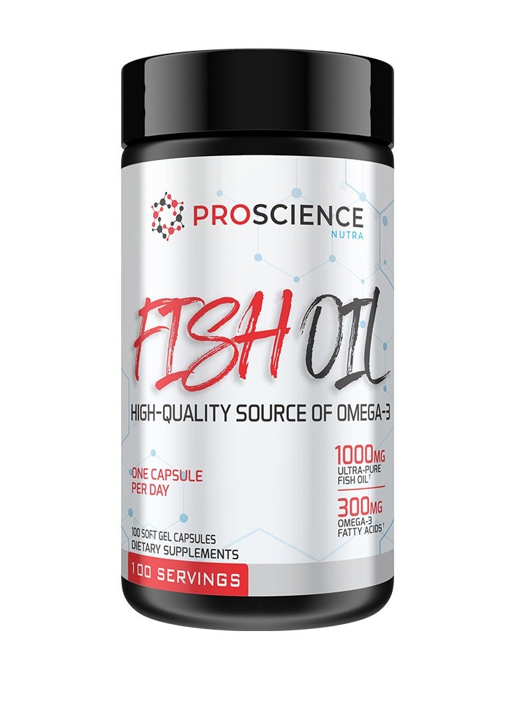 Proscience Pro Science, 1000mg Fish Oil, 100 Softgels, 100 Servings - Image 1