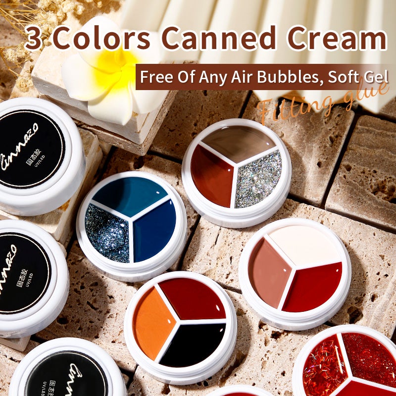 3 Colors Solid Cream Color Gel Nail Polish Soak Off UV LED Lamp Gel Varnish  Painting Nail Tips Gel For Manicures Nail Art - Image 3