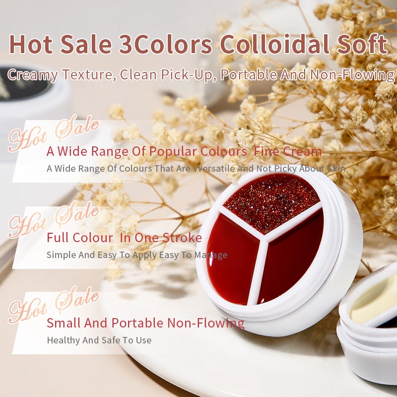 3 Colors Solid Cream Color Gel Nail Polish Soak Off UV LED Lamp Gel Varnish  Painting Nail Tips Gel For Manicures Nail Art - Image 1