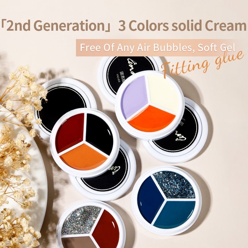3 Colors Solid Cream Color Gel Nail Polish Soak Off UV LED Lamp Gel Varnish  Painting Nail Tips Gel For Manicures Nail Art - Image 4