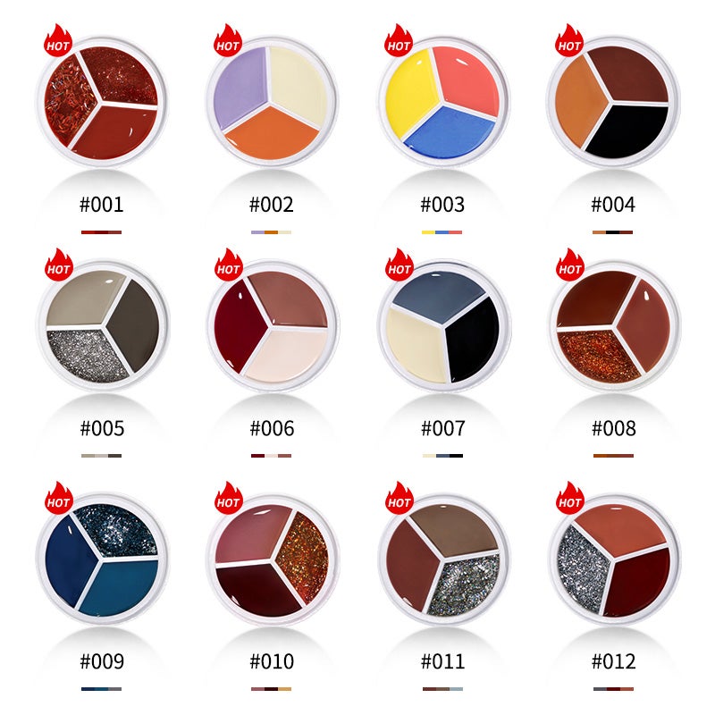 3 Colors Solid Cream Color Gel Nail Polish Soak Off UV LED Lamp Gel Varnish  Painting Nail Tips Gel For Manicures Nail Art - Image 2