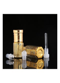 6ml Gold 12pcs Fancy Clear Empty Glass Attar Bottle