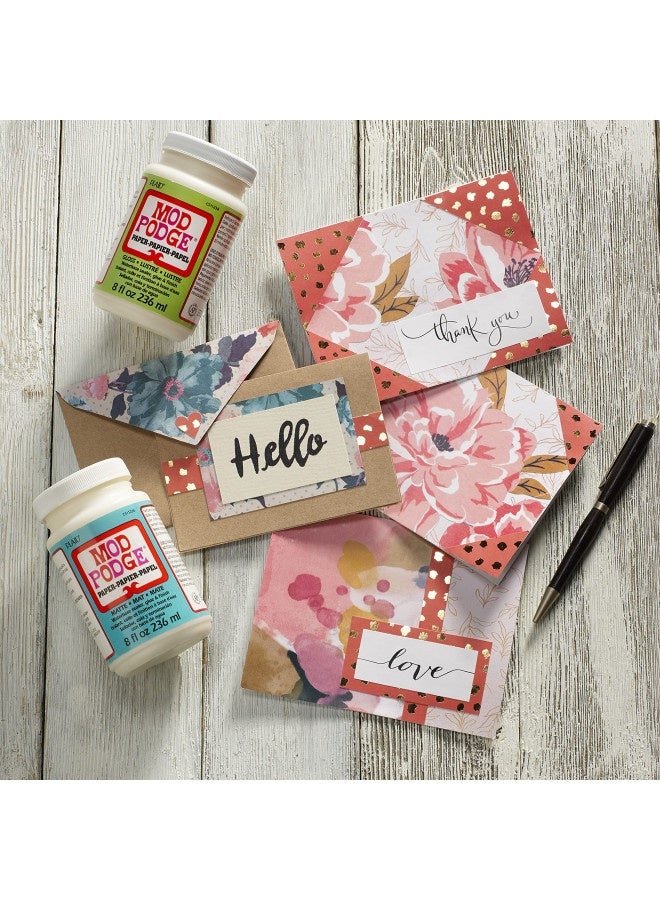 Mod Podge Waterbase Sealer, Glue And Finish For Paper (8-Ounce), Cs11236 Matte Finish - Image 2