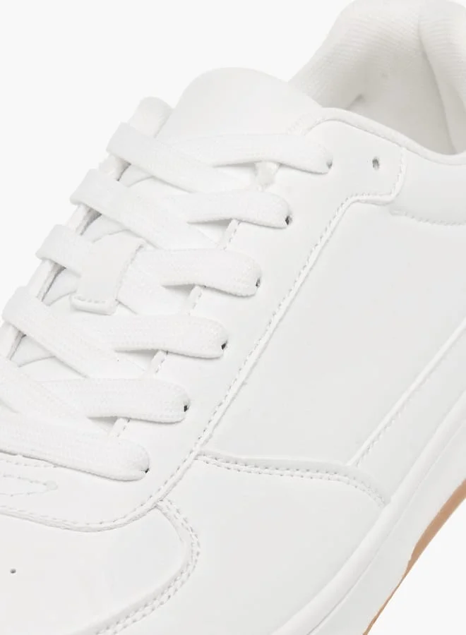 ال بي ال من شو اكسبرس Men's Panelled Sneakers with Lace-Up Closure