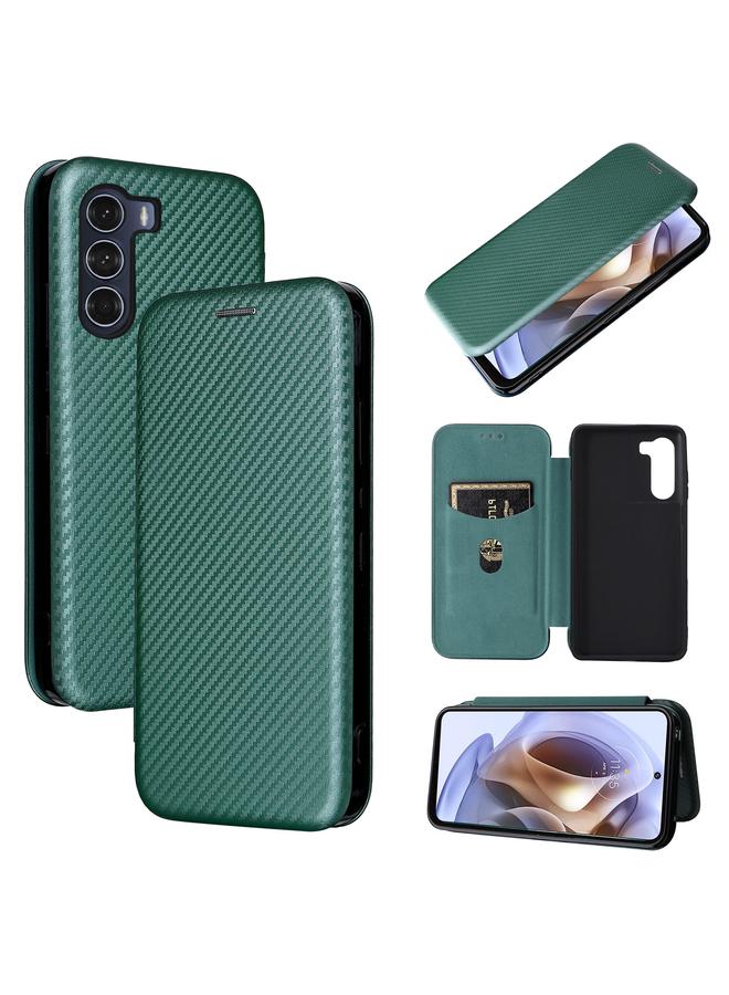 S-TOP Case For Motorola Moto G200 5G / Edge S30 Carbon Fiber Texture Horizontal Flip Leather Phone Case - Image 1