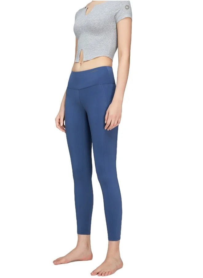 كون.يوغا Womens Mid Waist Contour Seamless Workout Sport Leggings Yoga Pants Tummy Control Running Pants