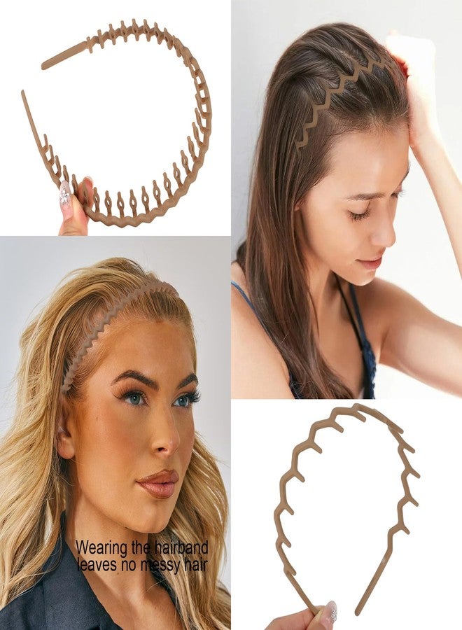 كافتي مجموعة CAVETEE المكونة من 8 قطع من عصابات الرأس العصرية، بتصميمات متعرجة وكلاسيكية أنيقة، عصابات رأس مريحة بدون ضغط للنساء والفتيات، إكسسوارات شعر مريحة وغير قابلة للانزلاق (سلسلة وردية، مقاس واحد) - Image 4