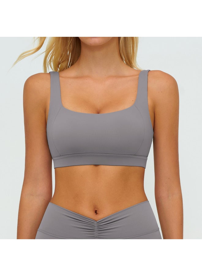 Ze Chuang Brushed Yoga Bra With Hollow Geometric Design, Beautiful Back, High-end Feel, Fitness Running Sports Bra For Women 9313
