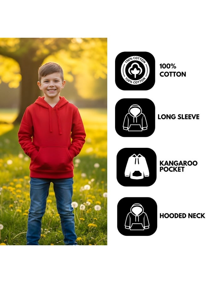 برينت شوب فور مي هودي للأولاد - سترة بغطاء رأس بأكمام طويلة وجيب أمامي - قطن ناعم مناسب للمدرسة والرحلات ووقت اللعب والارتداء اليومي والاستخدام الخارجي - مقاس مريح - Image 3