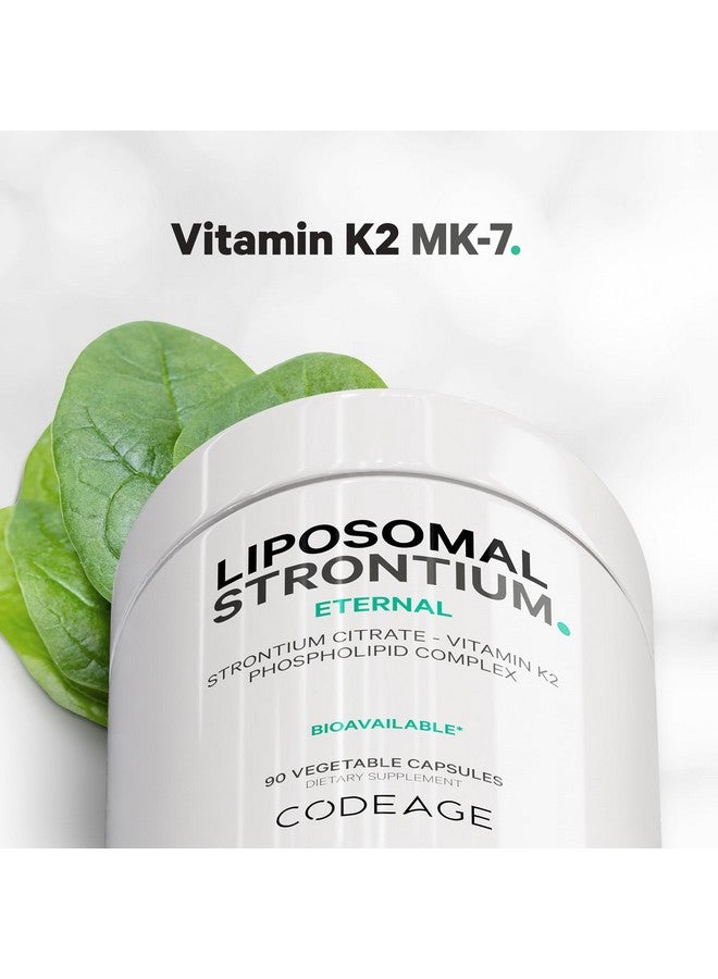 Codeage Liposomal Strontium Supplement - Strontium Citrate, Vitamin K2 MK-7, Liposomal Delivery, Non-GMO Mineral Strontium, Gluten-Free - 90 Capsules - Image 3