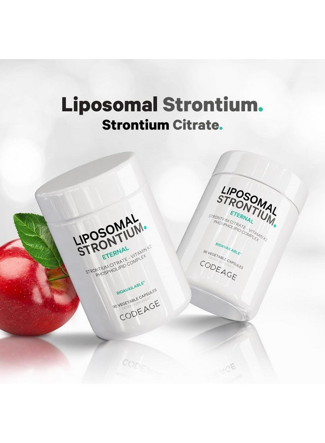 Codeage Liposomal Strontium Supplement - Strontium Citrate, Vitamin K2 MK-7, Liposomal Delivery, Non-GMO Mineral Strontium, Gluten-Free - 90 Capsules - Image 4