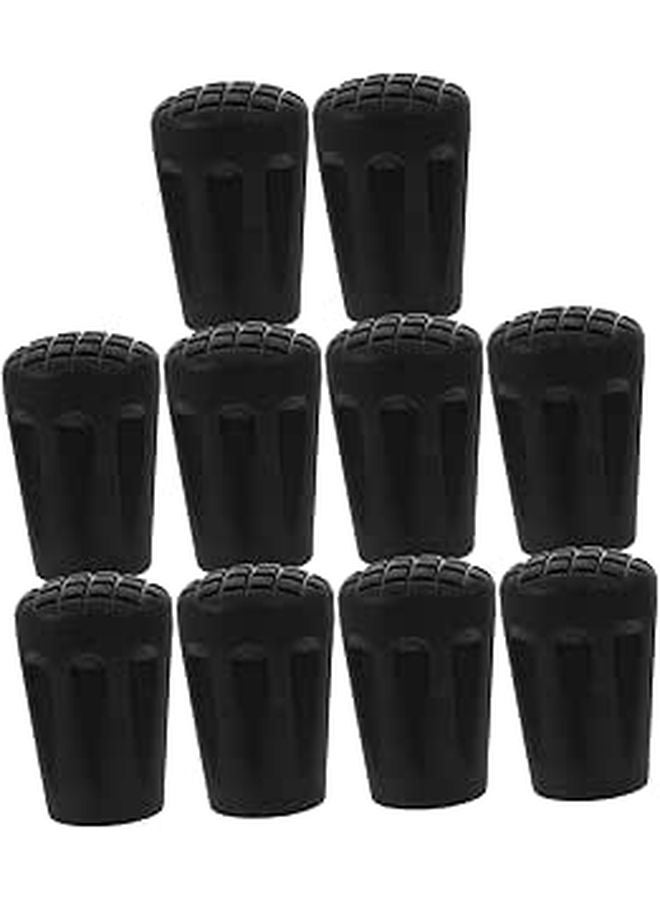 10Pcs Universal Non Slip Rubber Tips For Trekking Poles Walking Sticks And Crutches - Image 1