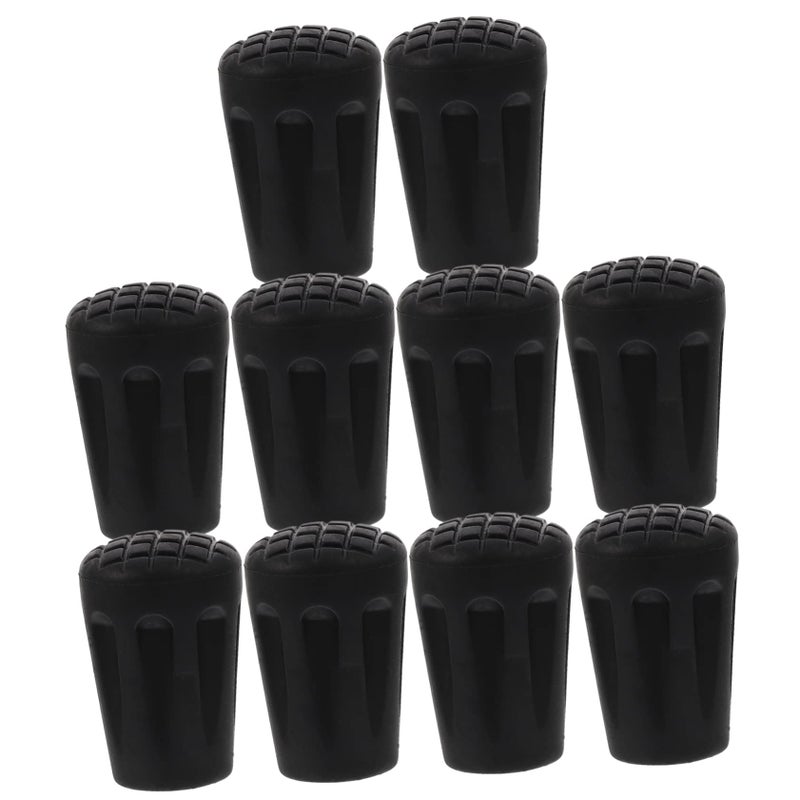 10Pcs Universal Non Slip Rubber Tips For Trekking Poles Walking Sticks And Crutches - Image 2