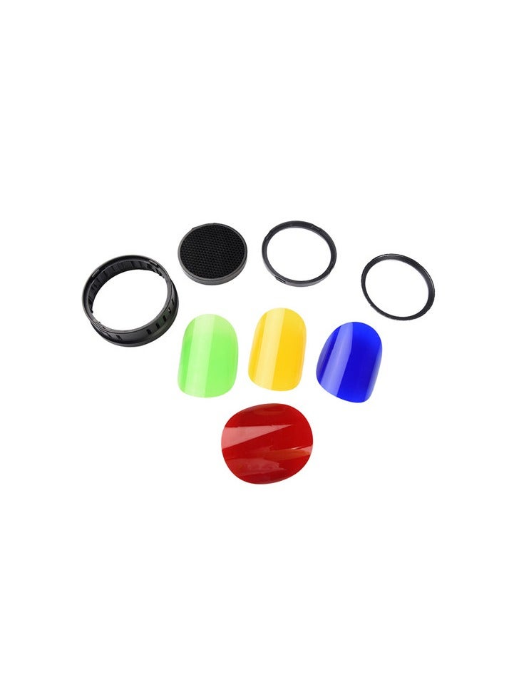 جودوكس مجموعة GODOX BD-08 للبوابات العاكسة لفلاش AD400Pro – تتضمن بوابات بأربع شفرات، شبكة عسلية، وفلاتر لونية - Image 4