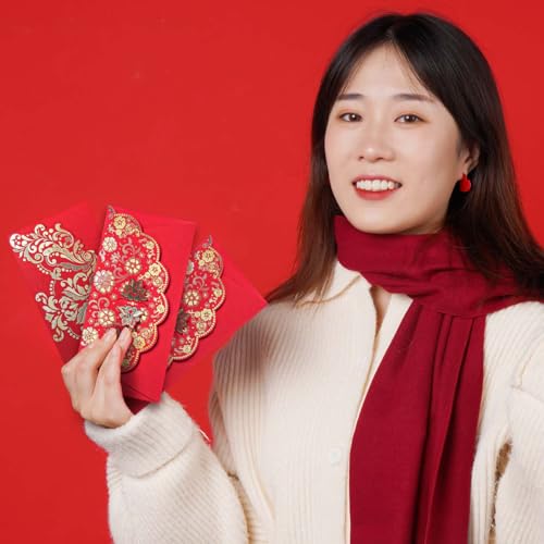 YAOLIGIFT 20pcs Luxurious Chinese New Year Red Envelopes, Chinese Traditional Hong Bao Red Envelope Pockets Money Gift Cash for 2026 Spring Festival, Lunar New Year, Birthday, Party - Image 5