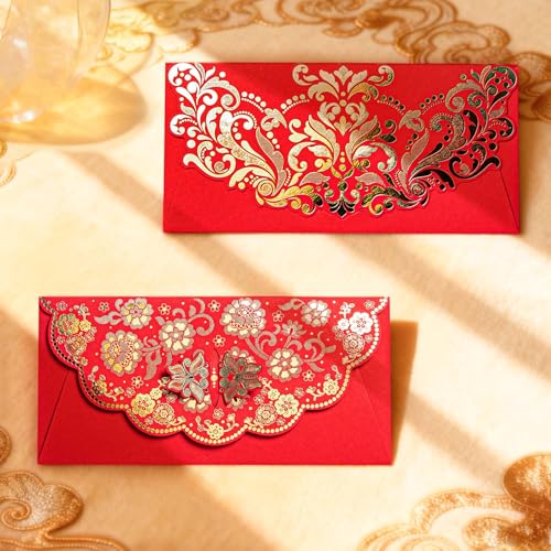 YAOLIGIFT 20pcs Luxurious Chinese New Year Red Envelopes, Chinese Traditional Hong Bao Red Envelope Pockets Money Gift Cash for 2026 Spring Festival, Lunar New Year, Birthday, Party - Image 4