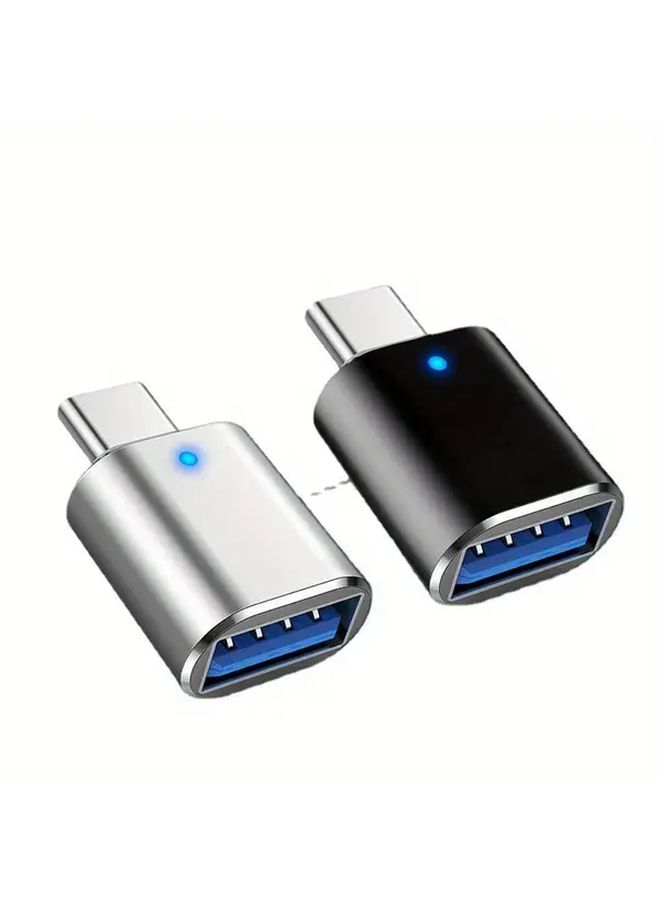 محول USB OTG من النوع C إلى USB، مصنوع من سبائك الألومنيوم، طراز HF501، متوفر بألوان متعددة، مناسب لأجهزة أندرويد وآيفون، يدعم الشحن السريع - Image 3