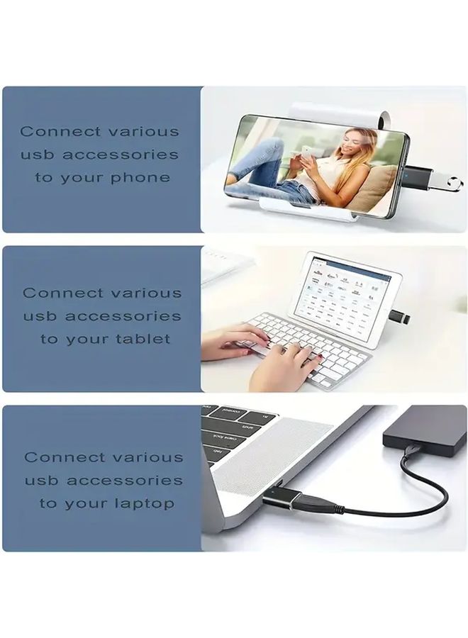 محول USB OTG من النوع C إلى USB، مصنوع من سبائك الألومنيوم، طراز HF501، متوفر بألوان متعددة، مناسب لأجهزة أندرويد وآيفون، يدعم الشحن السريع - Image 4
