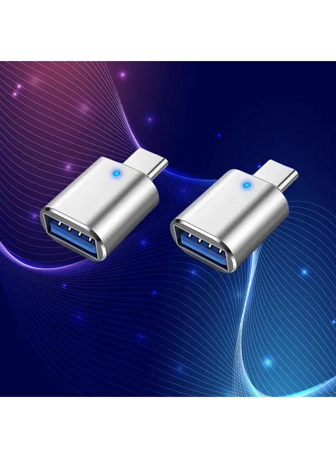 محول USB OTG من النوع C إلى USB، مصنوع من سبائك الألومنيوم، طراز HF501، متوفر بألوان متعددة، مناسب لأجهزة أندرويد وآيفون، يدعم الشحن السريع - Image 1