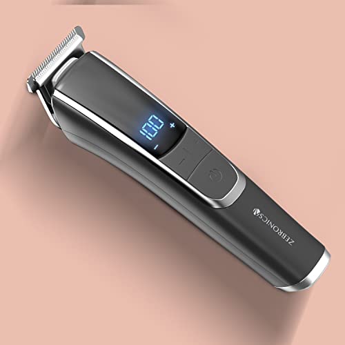 Zebronics ZEB-HT102 Cordless/Cord Use Trimmer up To 120mins Backup, USB Fast Charge, LED Display, 3 Speed Modes, Rounded Tip Stainless Steel Blade, 4 Guide Combs, Washable Attachments and ABS, Black - Image 2