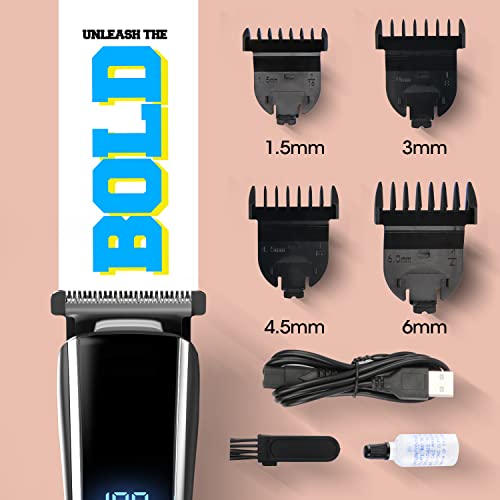 Zebronics ZEB-HT102 Cordless/Cord Use Trimmer up To 120mins Backup, USB Fast Charge, LED Display, 3 Speed Modes, Rounded Tip Stainless Steel Blade, 4 Guide Combs, Washable Attachments and ABS, Black - Image 4
