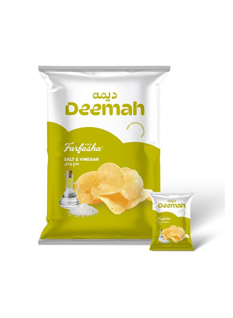 Deemah Farfasha Potato Chips Salt & Vinegar 12 x 21g