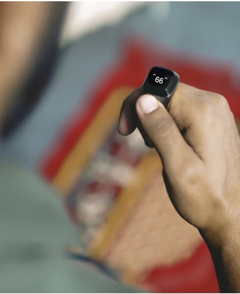 YU WELL iQIBLA Smart Tasbih Zikr Ring- Muslim Prayer- Prayer Timing Reminder OLED Display Tasbih Counter Smart Ring Wearable Technology Waterproof (20MM Metal, Space Gray) - Image 3