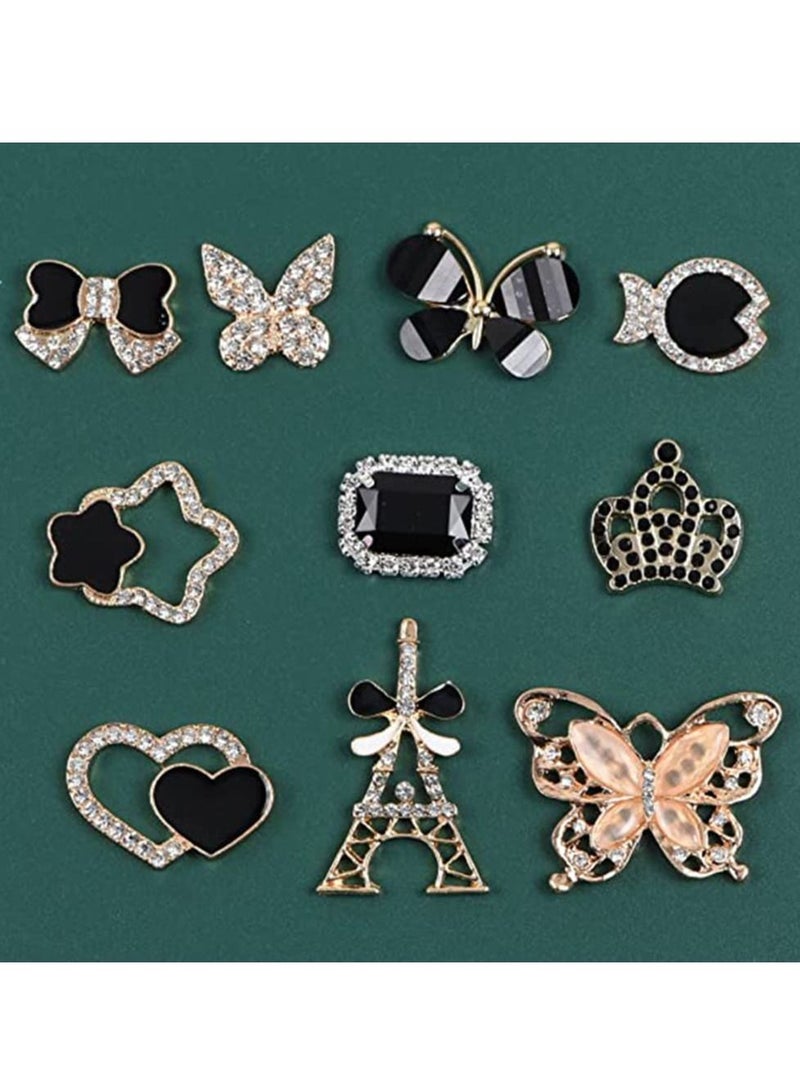 Y&D Shoe Charms Fits Clog Sandals Decoration Fashion Crystal Diamond 15 Pcs Different Shape Unisex-adult Party Birthday Gift for Kids and Teens Favorite Present - Image 4