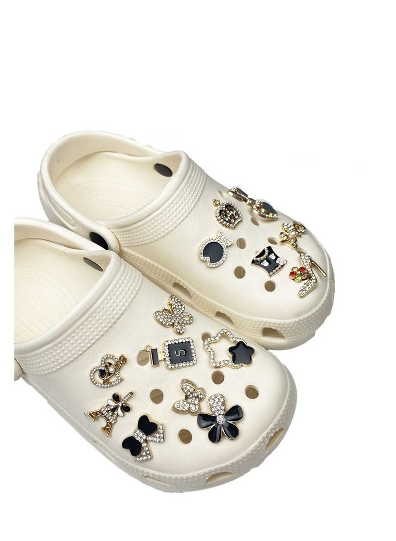 Y&D Shoe Charms Fits Clog Sandals Decoration Fashion Crystal Diamond 15 Pcs Different Shape Unisex-adult Party Birthday Gift for Kids and Teens Favorite Present - Image 1