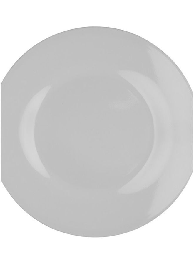 Royalford 8 Inch Round Melamineware Melamine Dinner Plate, Serving Plate | Classic Design, Deep Soup Plate | Ideal for Soup, Desserts & Ice Cream | White | RF10857 White 8inch - Image 1