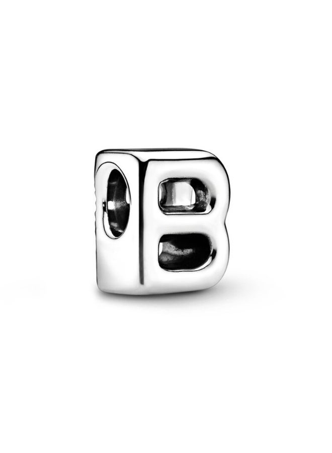 NIBEMINENT Initial Charms Fits Pandora Bracelet S925 Sterling Silver Letter Charms for Bracelets Alphabet A-Z Letters Bead Bracelet for Women Birthday Ceremony Charm Bracelets Necklace Pendent Anklet DIY Jewelry  - Image 1