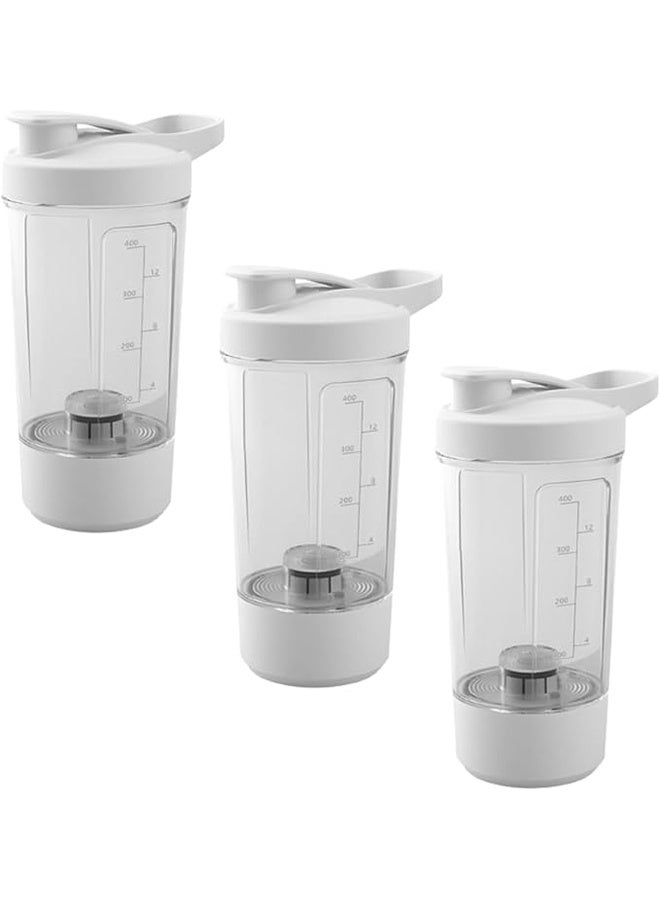 RollsTimi  3-Piece Electric Shaker Bottle,400ml Leak-Proof Shaker Bottles for Protein Mixes - Stirring Gadgets Kitchen Accessories, Rechargeable Powder Blender for Meal Replacement - Image 1