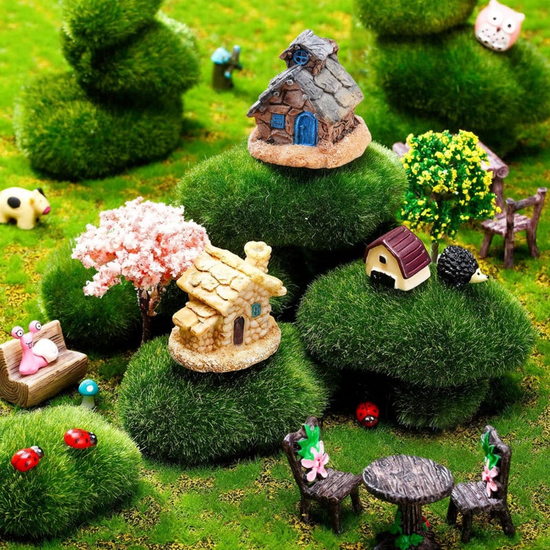 Skylety 64 Pieces Fairy Garden Accessories Mini Animals Ornament Kit Animal Figurines Miniature Micro Landscape Accessories for Dollhouse Decoration Plant House DIY Craft Decor - Image 3